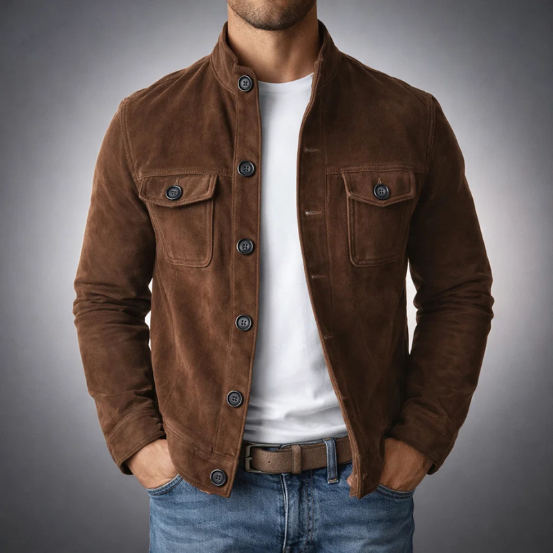 Federico | Giacca Camicia Effetto Scamosciato
