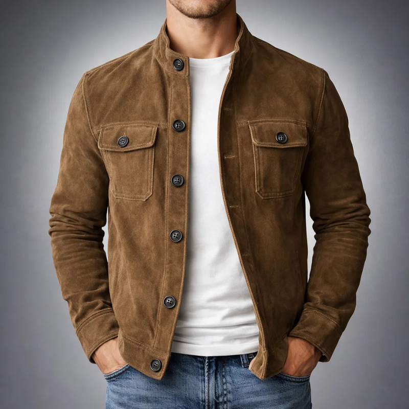 Federico | Giacca Camicia Effetto Scamosciato