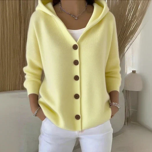 Teri | Cardigan da Donna a Maniche Lunghe con Cappuccio