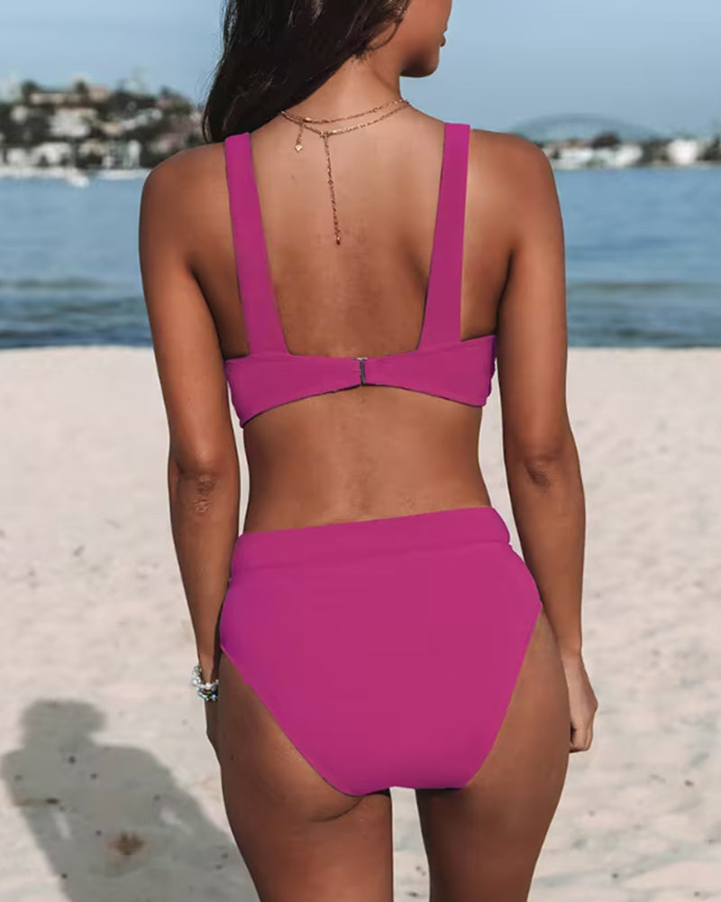 Noa | Costume da bagno a vita alta liscio
