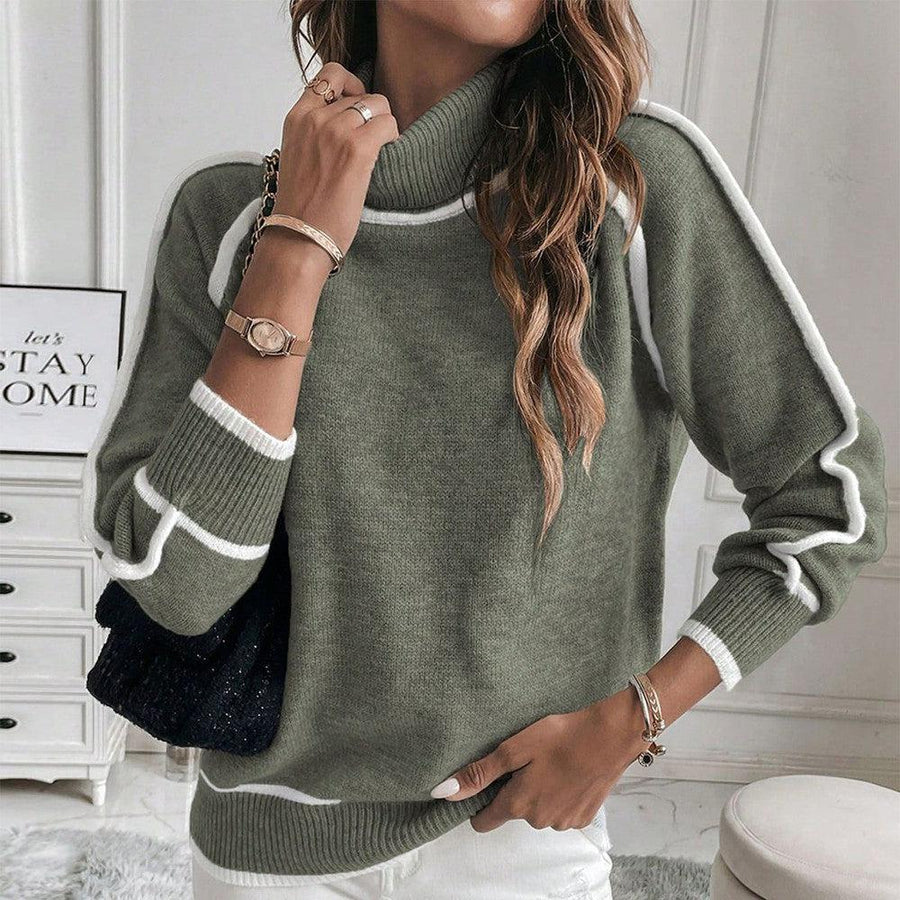 Avalon - Maglione in Cotone Verde Oliva