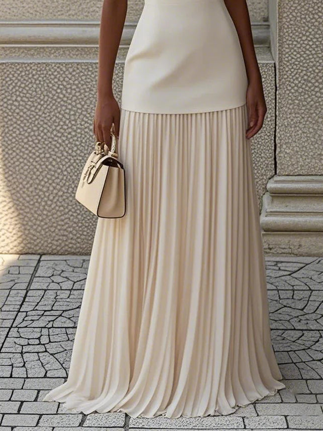 Micaela | Abito lungo plissettato di design