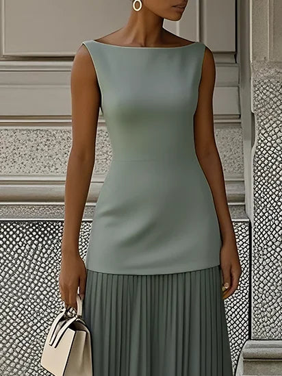 Micaela | Abito lungo plissettato di design