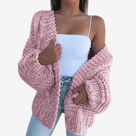 Cardigan da donna con scollo a V e maniche lunghe