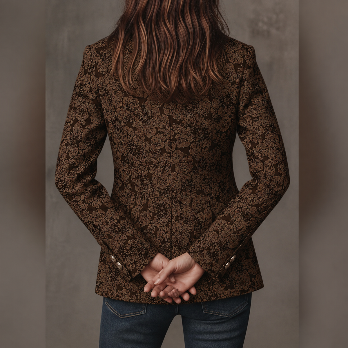 Fiorella | Blazer Elegante in Jacquard a Fiori