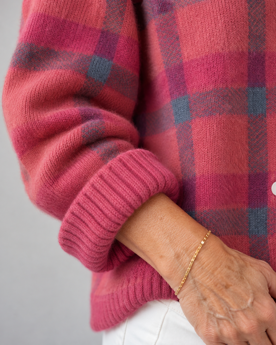 Ilaria | Cardigan Scozzese con Colletto