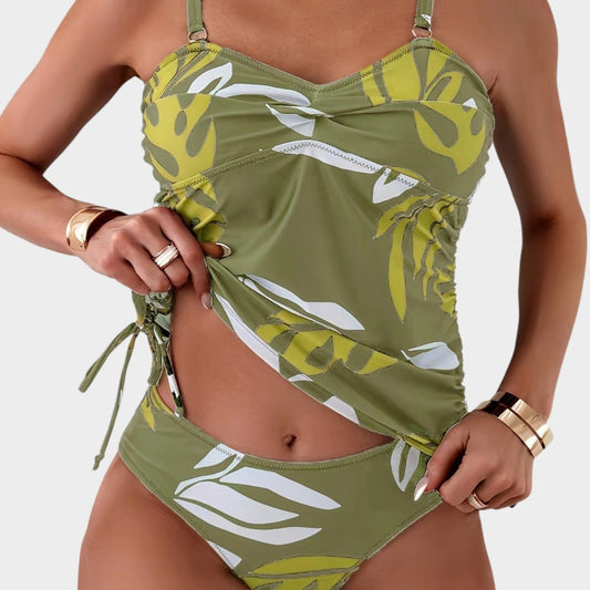 Carmen | Bikini con stampa tropicale di foglie