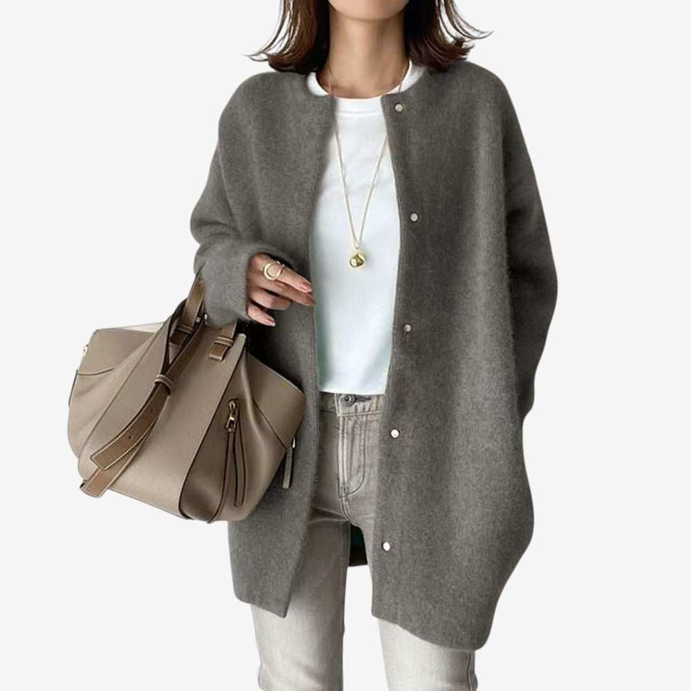 Cardigan lungo da donna in maglia