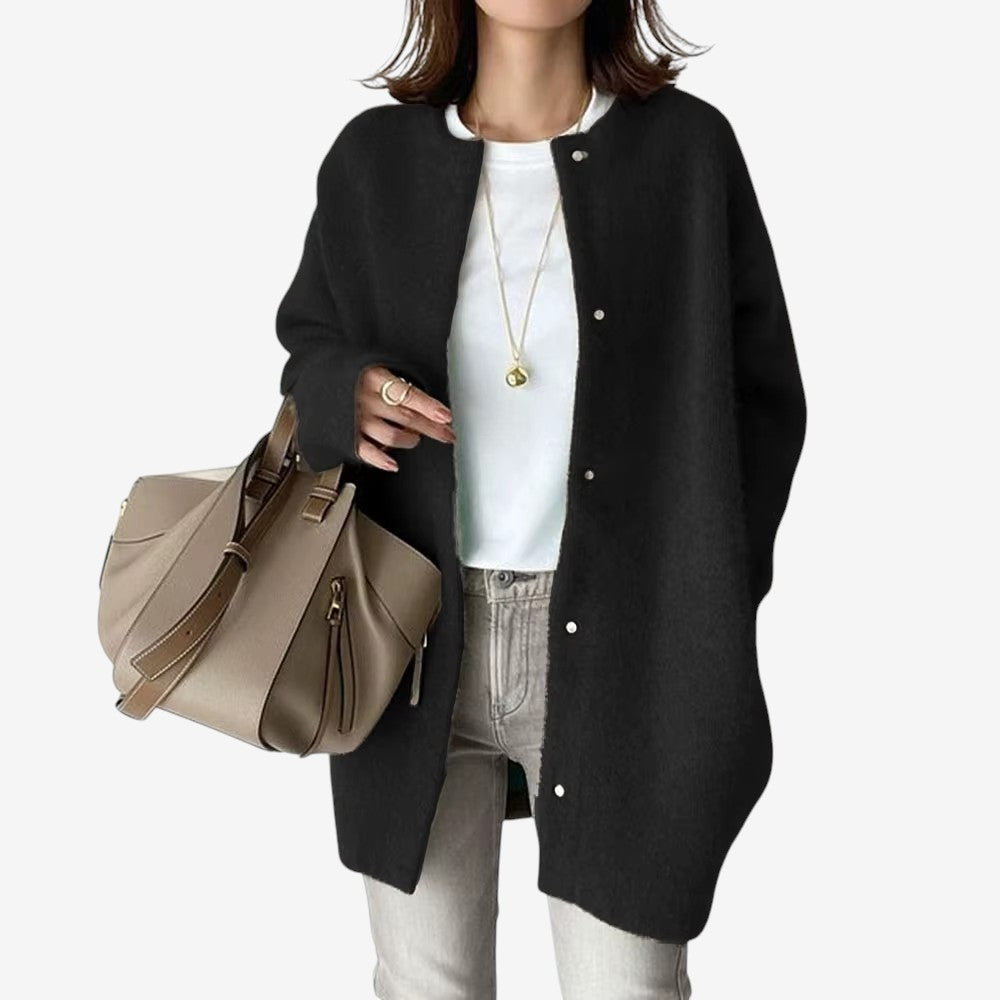 Cardigan lungo da donna in maglia