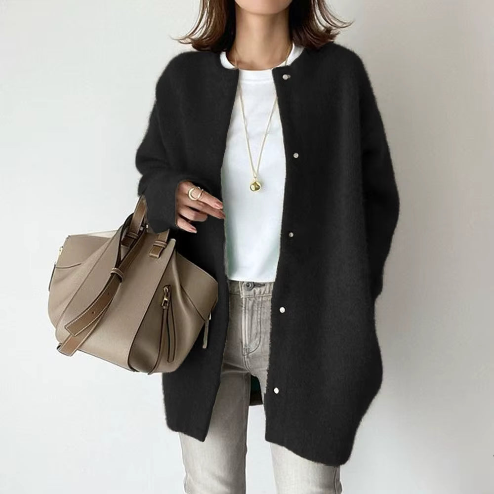Cardigan lungo da donna in maglia