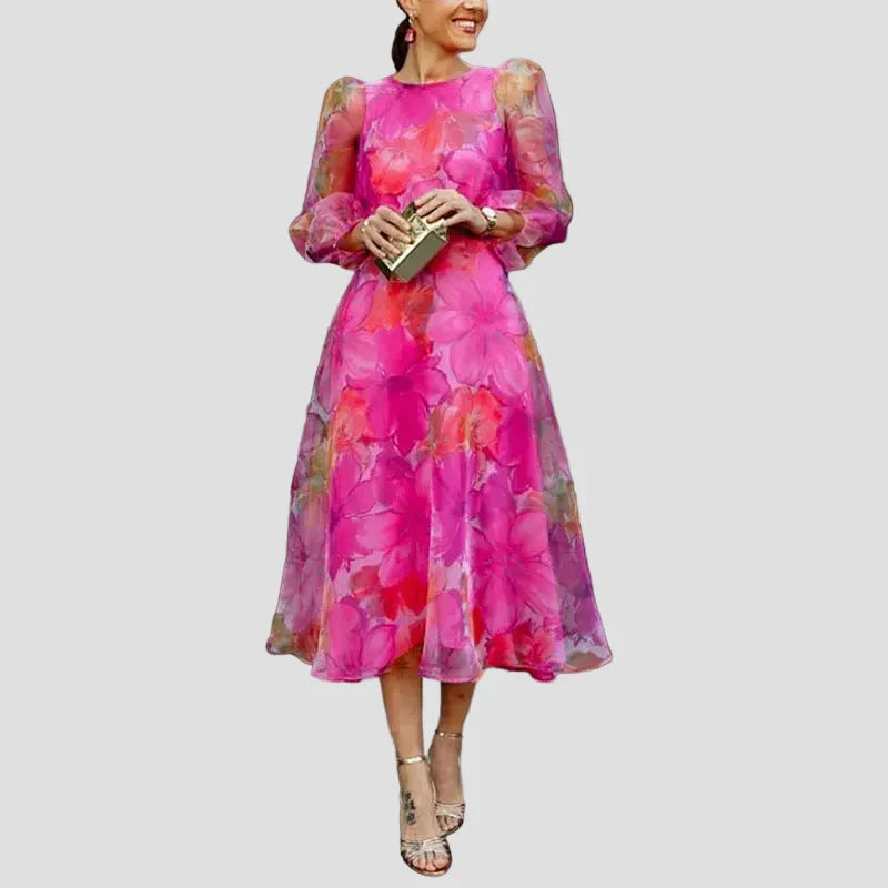 Aria | Vestito Midi a Stampa Floreale