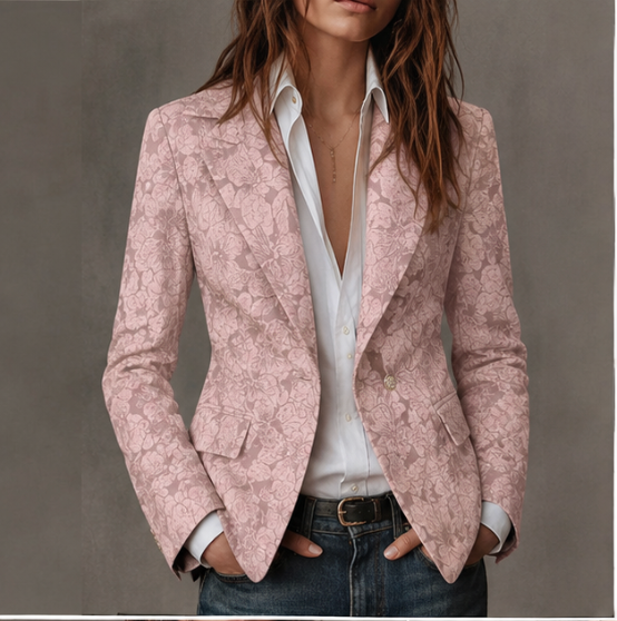 Fiorella | Blazer Elegante in Jacquard a Fiori