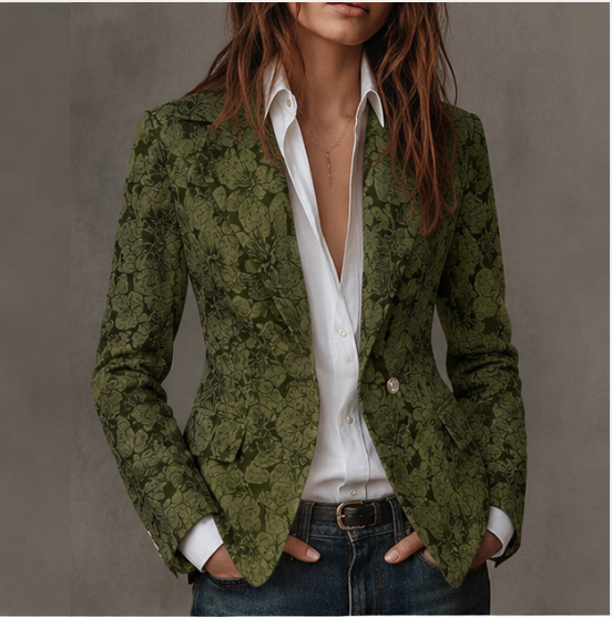 Fiorella | Blazer Elegante in Jacquard a Fiori
