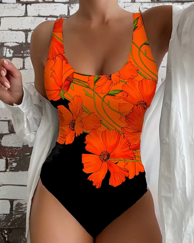 Elena | Elegante costume da bagno intero con stampa floreale