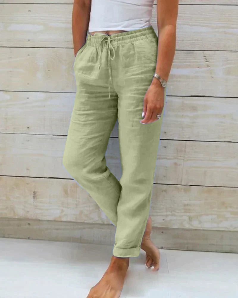Valeria | Pantaloni di Lino Leggeri da Donna