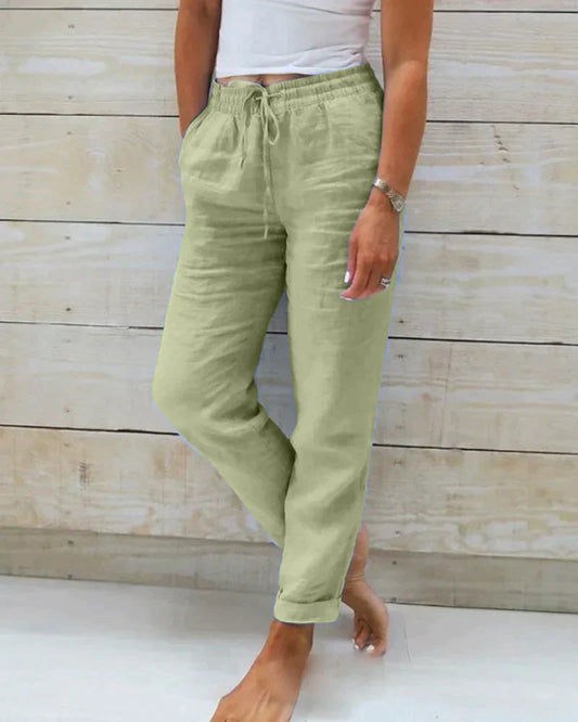 Valeria | Pantaloni di Lino Leggeri da Donna