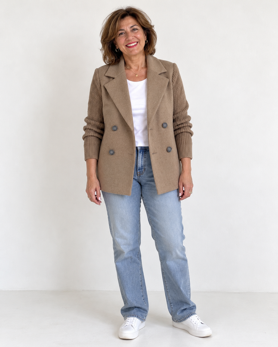 Simonetta | Blazer con Maniche in Maglia