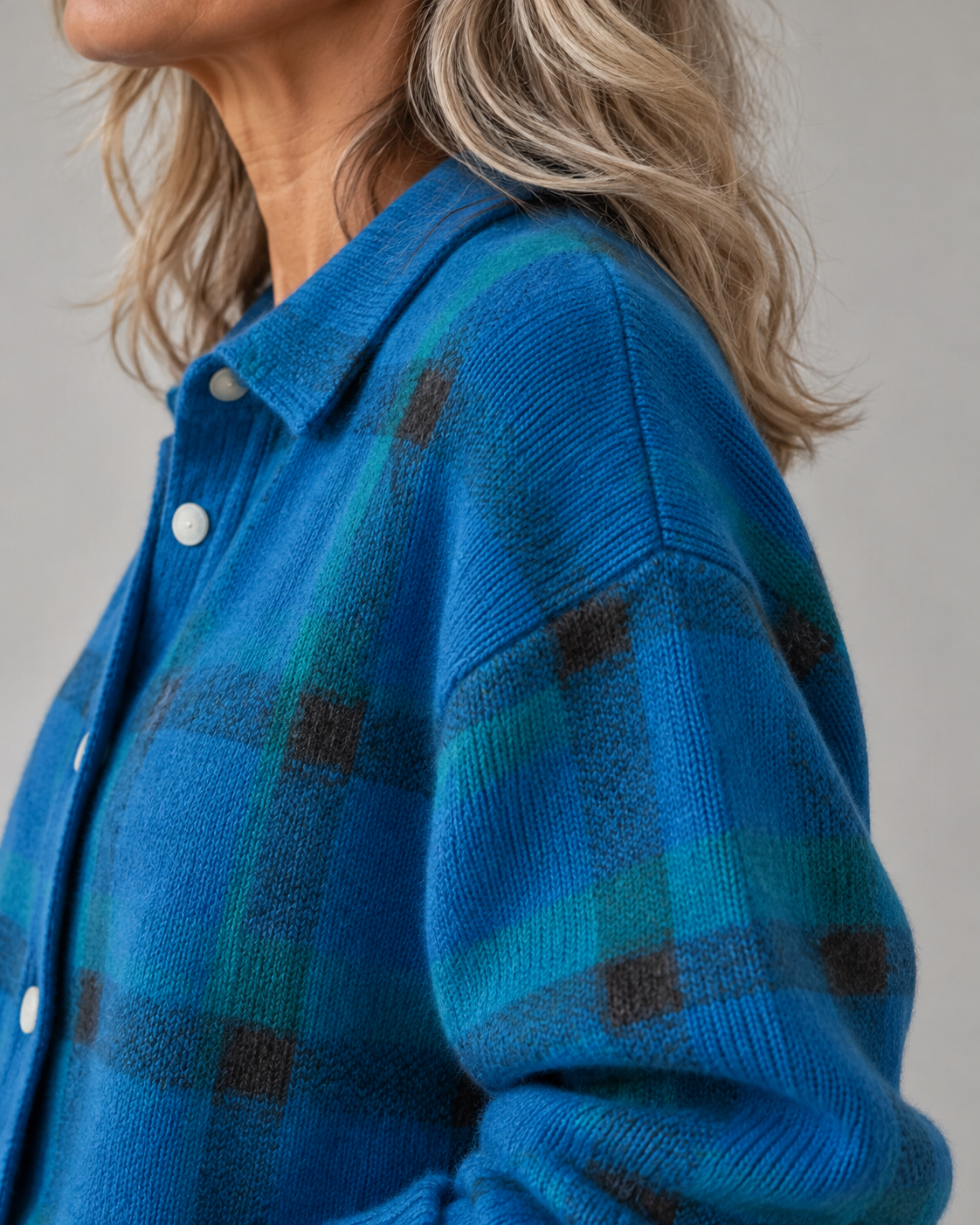 Ilaria | Cardigan Scozzese con Colletto