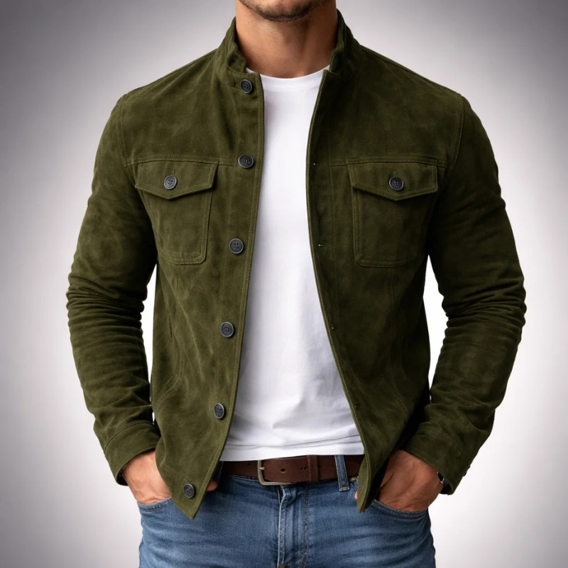 Federico | Giacca Camicia Effetto Scamosciato