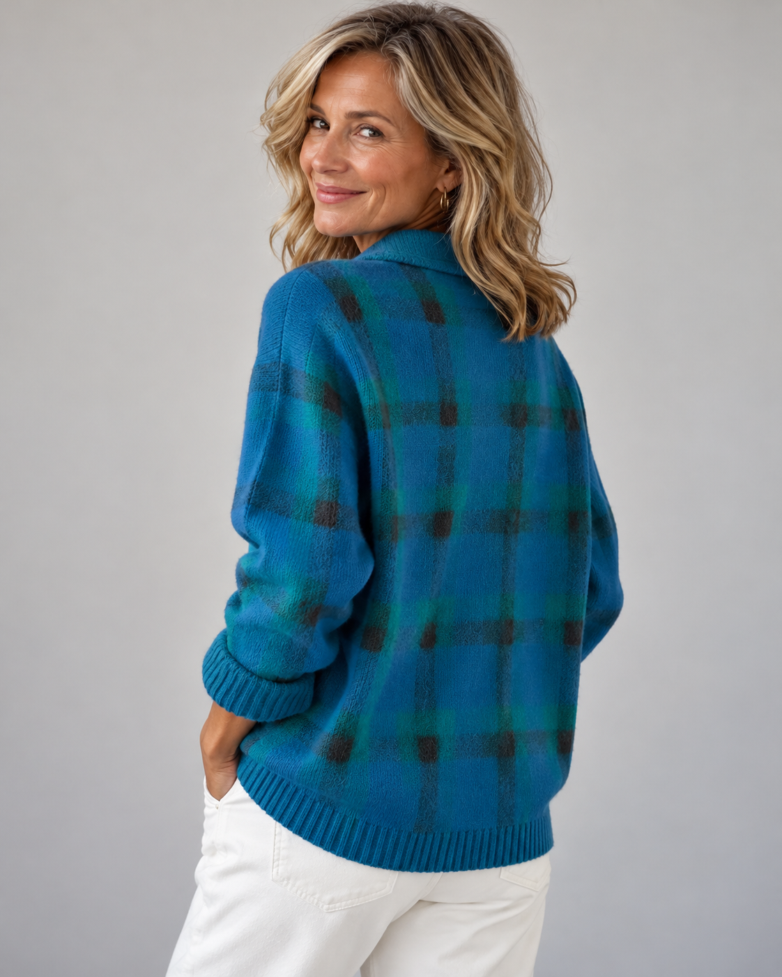 Ilaria | Cardigan Scozzese con Colletto