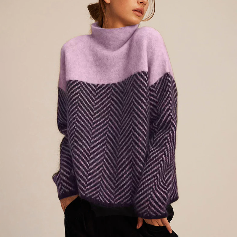 ADELIE | Maglione a collo alto in pregiato knit