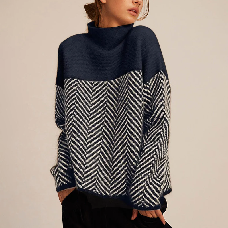 ADELIE | Maglione a collo alto in pregiato knit