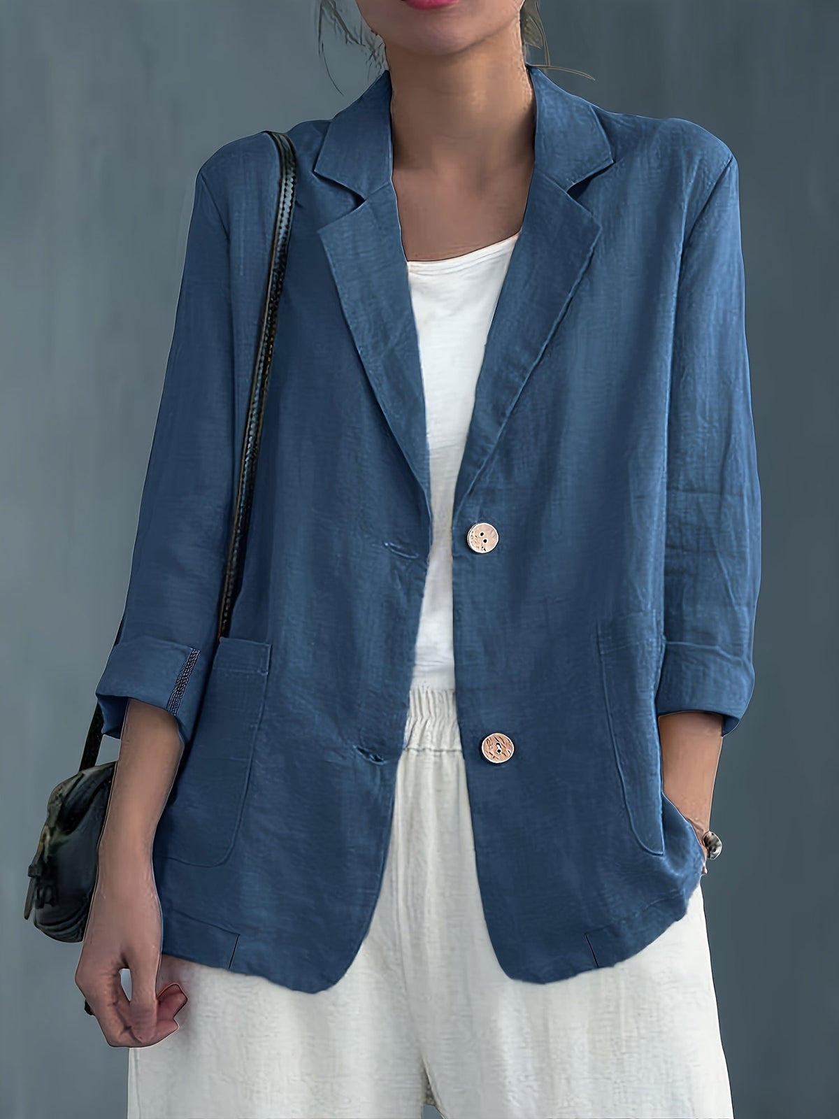 Giacca blazer casual elegante da donna a maniche lunghe stile urbano
