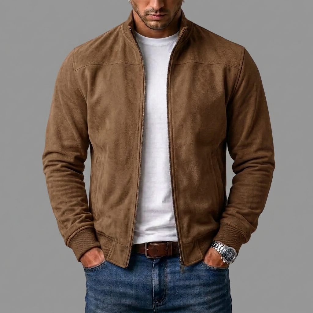 Lorenzo | Giacca Bomber Effetto Scamosciato