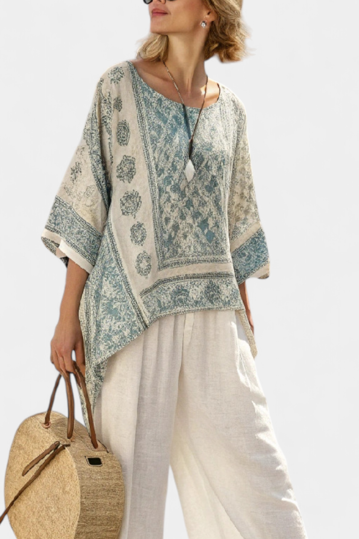 Elodie | Set in lino mediterraneo
