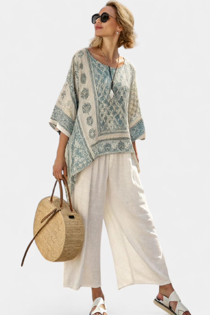 Elodie | Set in lino mediterraneo